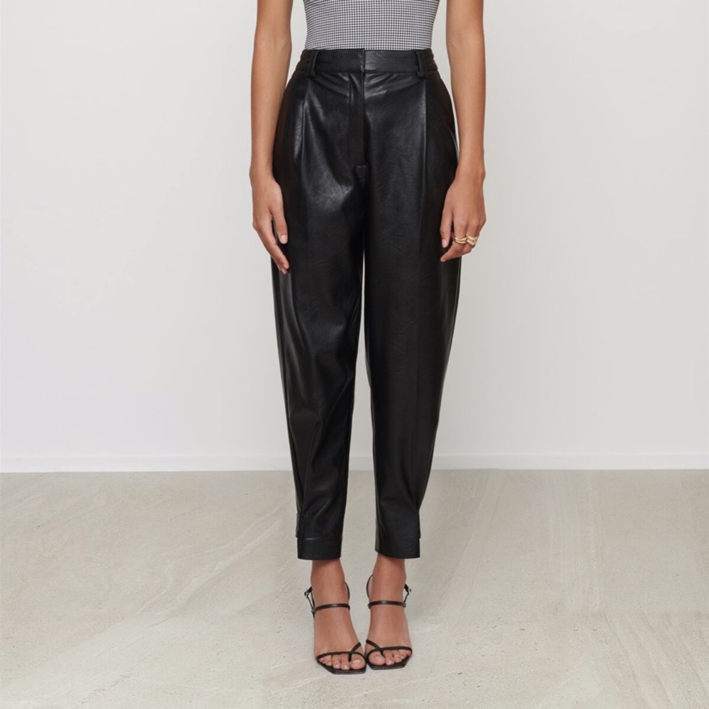 HIGH RISE FAUX LEATHER PANT | DYNAMITE